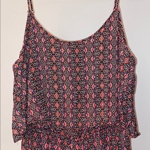 MULTICOLORED GEOMETRIC PATTERNED ROMPER - Picture 3 of 5